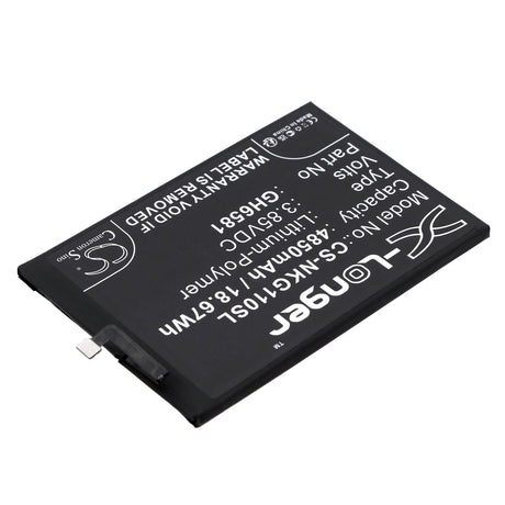 3.85V, Li-Polymer, 4850mAh, SmartPhone battery fits Nokia, Gh6581, G11 Plus, G11 Plus 2022, 18.67Wh Mobile, SmartPhone Cameron Sino Technology Limited (Smartphone)