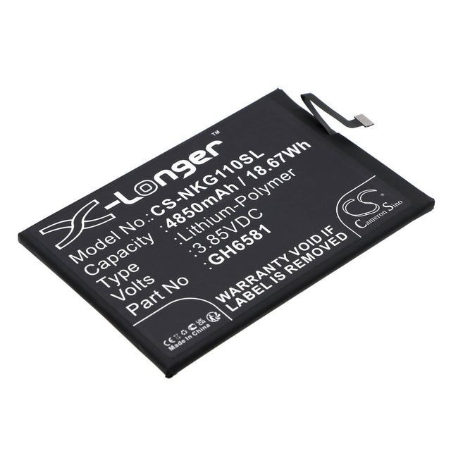 3.85V, Li-Polymer, 4850mAh, SmartPhone battery fits Nokia, Gh6581, G11 Plus, G11 Plus 2022, 18.67Wh Mobile, SmartPhone Cameron Sino Technology Limited (Smartphone)