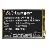 3,87V, Li-Polymer, 4900mAh, Batterie de smartphone compatible avec Oppo, Blp957, Realme 10 5g, Rmx3630, 18,96Wh Mobile, Smartphone Cameron Sino Technology Limited (Smartphone)