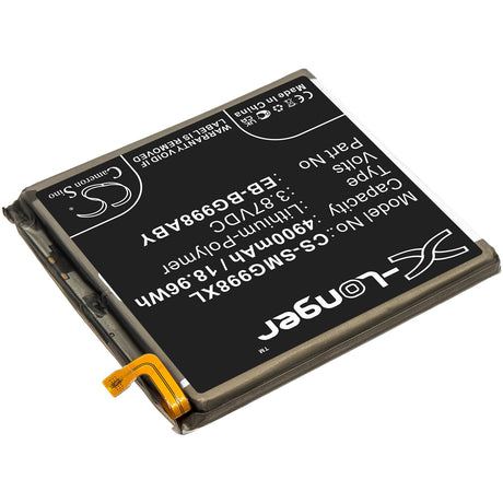 3.87V, Li-Polymer, 4900mAh, SmartPhone battery fits Samsung, Eb-bg998aby, Galaxy S21 Ultra, Galaxy S21 Ultra 5g, 18.96Wh Mobile, SmartPhone Cameron Sino Technology Limited (Smartphone)