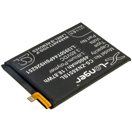 3.85V, Li-Polymer, 4900mAh, SmartPhone battery fits Zte, Li3950t44p8h926251, Nubia Play, Nubia Play 5g, 18.87Wh Mobile, SmartPhone Cameron Sino Technology Limited (Smartphone)