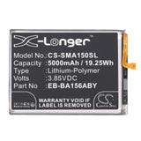 3.85V, Li-Polymer, 5000mAh, SmartPhone battery fits Samsung, Eb-ba156aby, Galaxy A15 4g 2024, Galaxy A15 5g 2024, 19.25Wh Mobile, SmartPhone Cameron Sino Technology Limited (Smartphone)