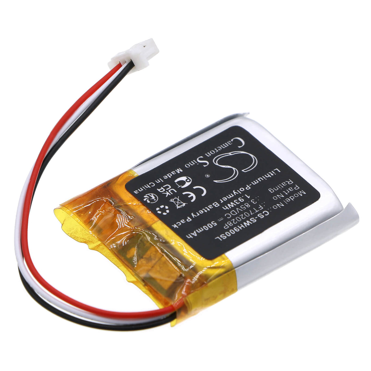 3.85v, Li-polymer, 500mah, Headset Battery Fits Sony, Inzone H9, FT702028P, 1.93wh Wireless Headset Cameron Sino Technology Limited