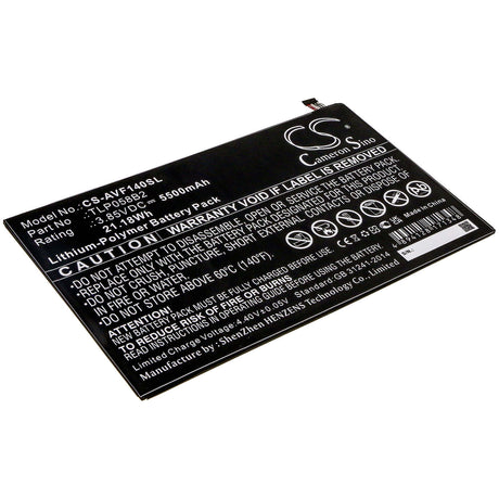3.85V, Li-Polymer, 5500mAh, Tablet battery fits Vodafone, Tlp058b2, Tab Prime 7, Vfd-1400, 21.18Wh Tablet Cameron Sino Technology Limited