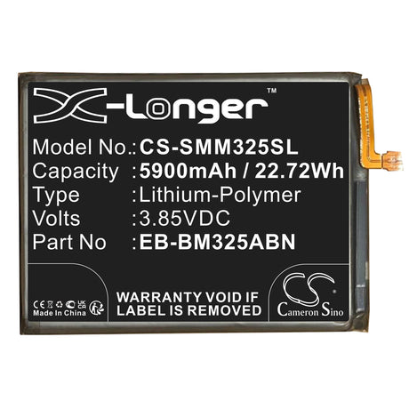 3.86V, Li-Polymer, 5000mAh, SmartPhone battery fits Samsung, Eb-bm325abn, Galaxy M32, Galaxy M32 4g 2021 Premium Edi, 19.3Wh Mobile, SmartPhone Cameron Sino Technology Limited (Smartphone)