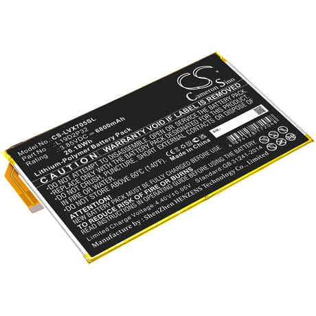 3.85V, Li-Polymer, 6800mAh, Tablet battery fits Lenovo, L19d2p32, Yoga Smart Tab, Yt-x705f, 26.18Wh Tablet Cameron Sino Technology Limited