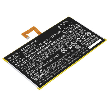 3.86V, Li-Polymer, 7500mAh, Tablet battery fits Lenovo, L20d2p32, Tab P11, Tab P11 5g, 28.95Wh Tablet Cameron Sino Technology Limited