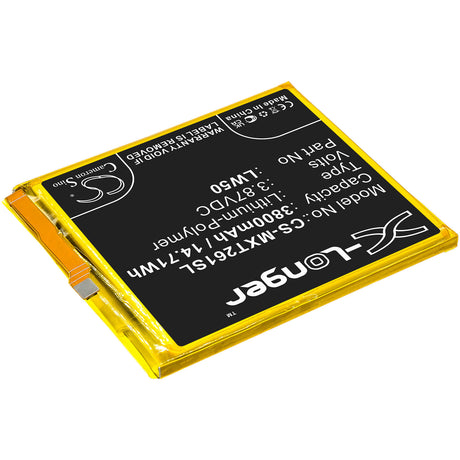 3.87V, Li-Polymer, 3800mAh, SmartPhone battery fits Motorola, Lw50, Moto Edge Plus, Moto Edge+, 14.71Wh Mobile, SmartPhone Cameron Sino Technology Limited (Smartphone)