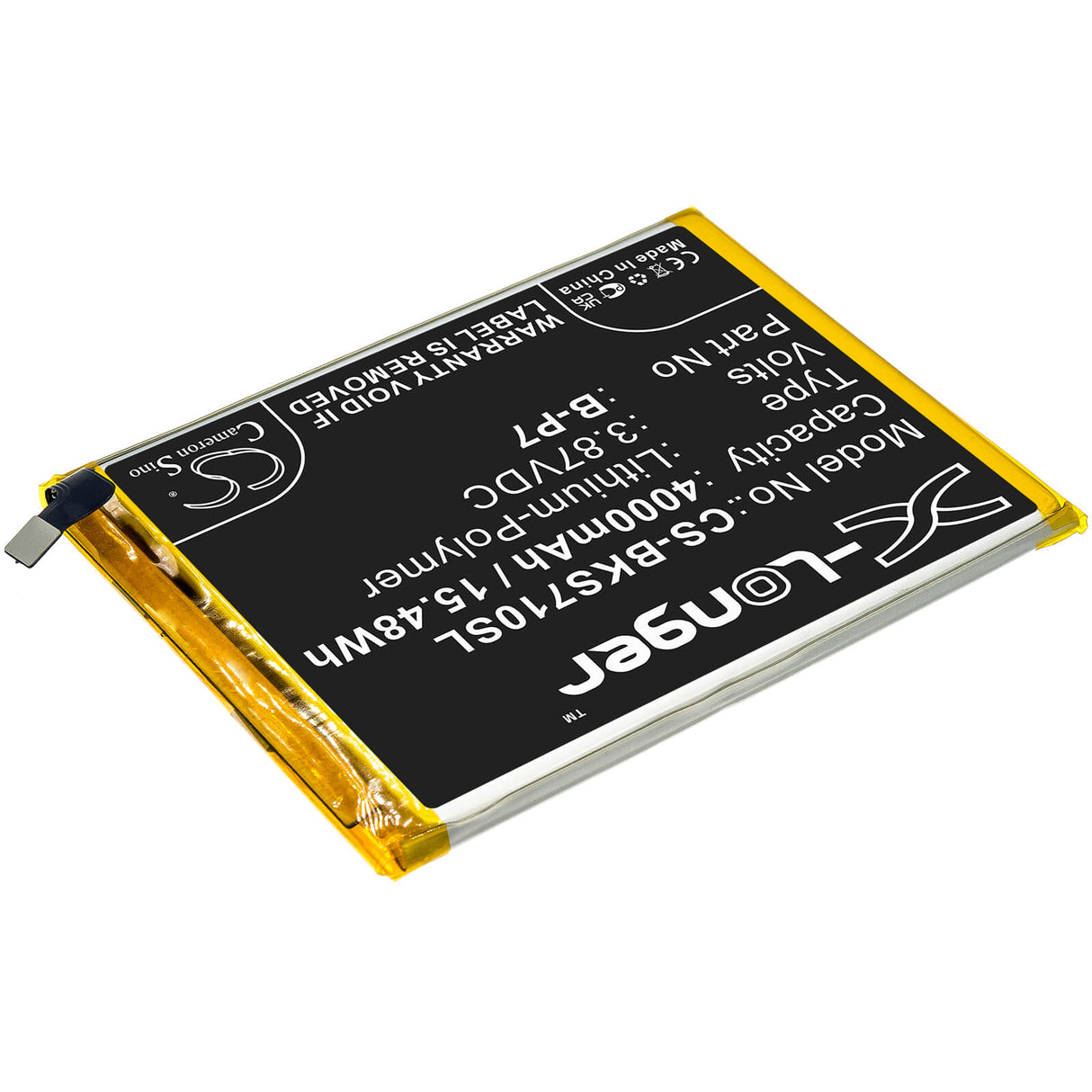 3.87V, Li-Polymer, 4000mAh, SmartPhone battery fits Vivo, B-p7, S7e, S7e 5g 2020, 15.48Wh Mobile, SmartPhone Cameron Sino Technology Limited (Smartphone)
