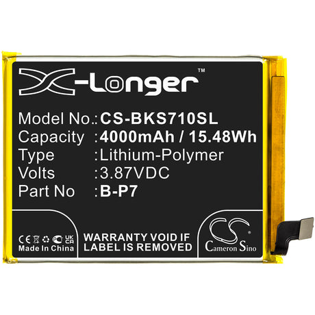 3.87V, Li-Polymer, 4000mAh, SmartPhone battery fits Vivo, B-p7, S7e, S7e 5g 2020, 15.48Wh Mobile, SmartPhone Cameron Sino Technology Limited (Smartphone)