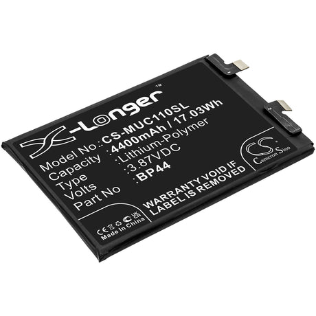 3.87V, Li-Polymer, 4400mAh, SmartPhone battery fits Xiaomi, Bp44, Cc11, Civi 5g, 17.03Wh Mobile, SmartPhone Cameron Sino Technology Limited (Smartphone)