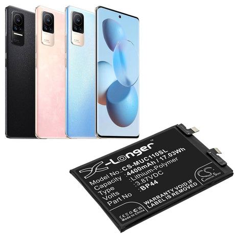 3.87V, Li-Polymer, 4400mAh, SmartPhone battery fits Xiaomi, Bp44, Cc11, Civi 5g, 17.03Wh Mobile, SmartPhone Cameron Sino Technology Limited (Smartphone)