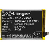 3.87V, Li-Polymer, 4850mAh, SmartPhone battery fits Vivo, B-q8, V2058, V2111a, 18.77Wh Mobile, SmartPhone Cameron Sino Technology Limited (Suspended)