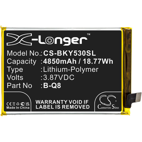 3.87V, Li-Polymer, 4850mAh, SmartPhone battery fits Vivo, B-q8, V2058, V2111a, 18.77Wh Mobile, SmartPhone Cameron Sino Technology Limited (Suspended)
