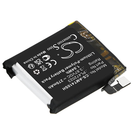 3.87V, Li-Polymer, 270mAh, Smartwatch battery fits Amazfit, Pl472023, Gts 4 Mini, 1.04Wh Smartwatch Cameron Sino Technology Limited
