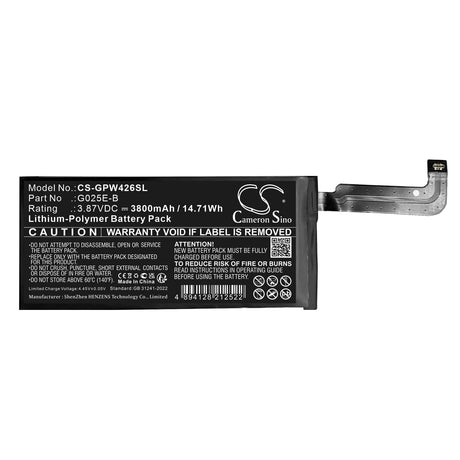 3.87V, Li-Polymer, 3800mAh, Mobile, SmartPhone battery fits Google, G025e, G025h, 14.71Wh Mobile, SmartPhone Cameron Sino Technology Limited (Smartphone)