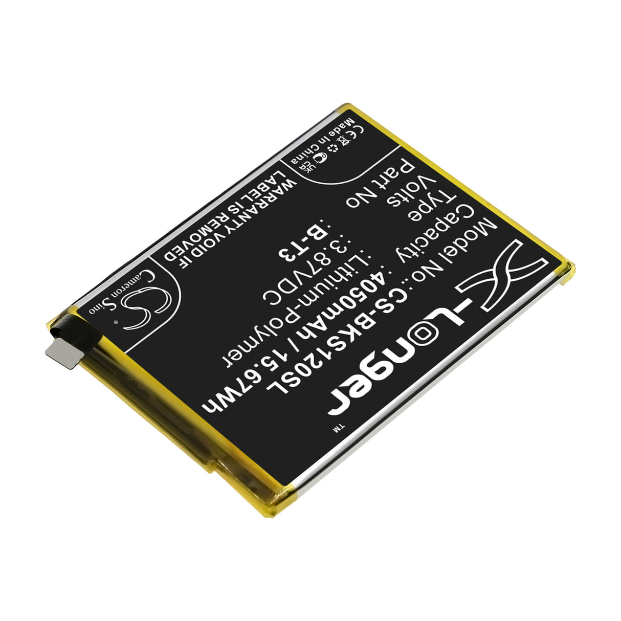 3.87V, Li-Polymer, 4050mAh, SmartPhone battery fits Vivo, B-t3, S12 Pro, S12 Pro 5g, 15.67Wh Mobile, SmartPhone Cameron Sino Technology Limited (Smartphone)