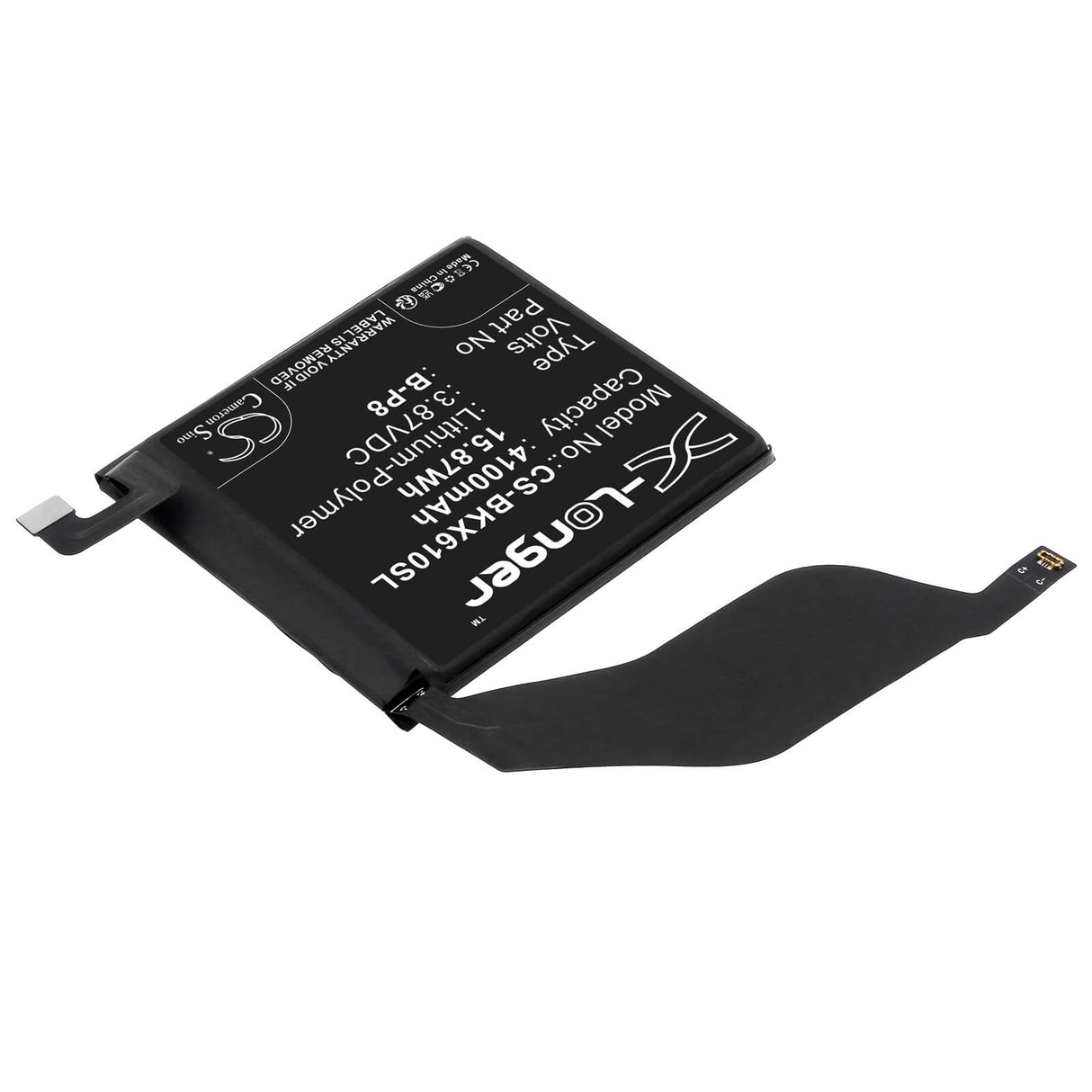 3.87V, Li-Polymer, 4100mAh, SmartPhone battery fits Vivo, B-p8, V2056a, X60 Pro Plus, 15.87Wh Mobile, SmartPhone Cameron Sino Technology Limited (Smartphone)