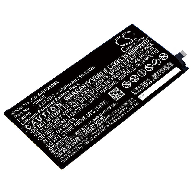 3.87V, Li-Polymer, 4200mAh, Tablet battery fits Xiaomi, Bn4e, 21051182g, Mi Pad 5, 16.25Wh Tablet Cameron Sino Technology Limited
