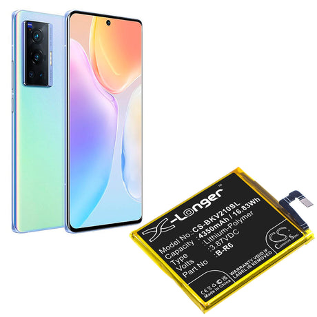 3.87V, Li-Polymer, 4350mAh, SmartPhone battery fits Vivo, B-r6, V2105, X70 Pro, 16.83Wh Mobile, SmartPhone Cameron Sino Technology Limited (Smartphone)