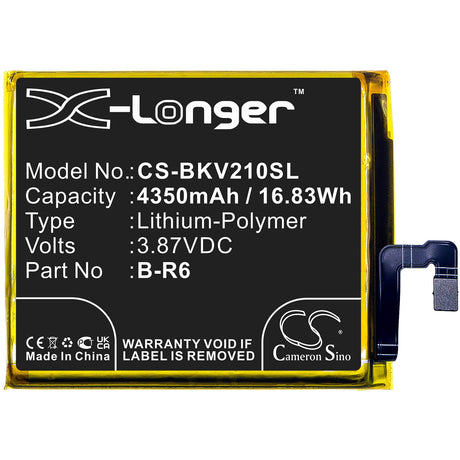 3.87V, Li-Polymer, 4350mAh, SmartPhone battery fits Vivo, B-r6, V2105, X70 Pro, 16.83Wh Mobile, SmartPhone Cameron Sino Technology Limited (Smartphone)