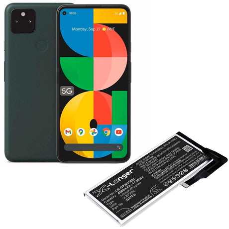 3.87V, Li-Polymer, 4600mAh, SmartPhone battery fits Google, G27fu, Pixel 5a, Pixel 5a 5g, 17.8Wh Mobile, SmartPhone Cameron Sino Technology Limited (Smartphone)