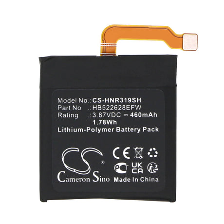 3.87V, Li-Polymer, 460mAh Smartwatch Battery fits Honor, Gs Pro, Gs3, 1.78Wh Smartwatch Cameron Sino Technology Limited