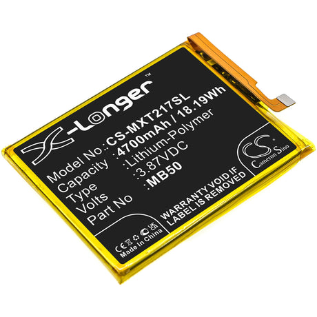 3.87V, Li-Polymer, 4700mAh, SmartPhone battery fits Motorola, Mb50, Moto Edge S30, Moto Edge S30 5g 2021, 18.19Wh Mobile, SmartPhone Cameron Sino Technology Limited (Smartphone)