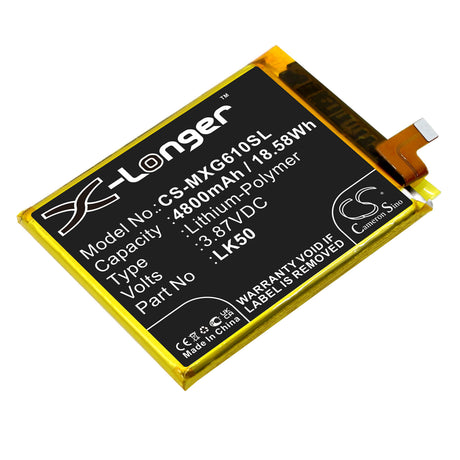 3.87V, Li-Polymer, 4800mAh, SmartPhone battery fits Motorola, Lk50, Moto G60s, Moto G60s 2021, 18.58Wh Mobile, SmartPhone Cameron Sino Technology Limited (Smartphone)