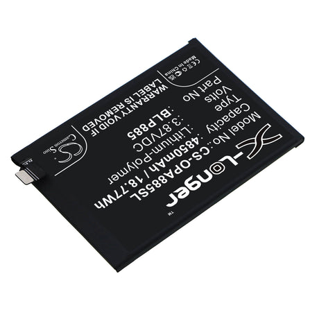 3.87V, Li-Polymer, 4850mAh, SmartPhone battery fits Oppo, Blp885, A96, Cph2333, 18.77Wh Mobile, SmartPhone Cameron Sino Technology Limited (Smartphone)