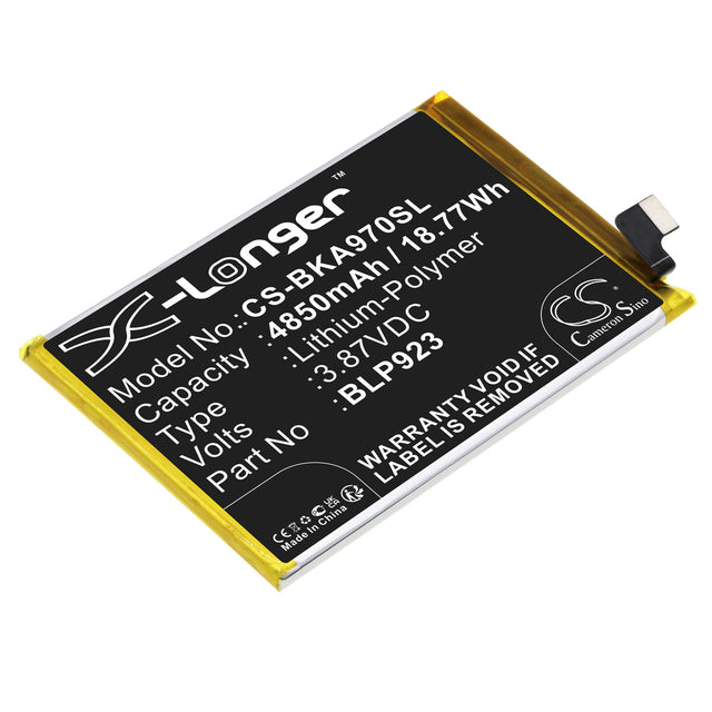 3.87V, Li-Polymer, 4850mAh, SmartPhone battery fits Vivo, Blp923, A97 5g, Pftm10, 18.77Wh Mobile, SmartPhone Cameron Sino Technology Limited (Smartphone)