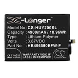 3.87V, Li-Polymer, 4900mAh, SmartPhone battery fits Honor, Huawei, Hb496590efw-f, Koz-al00, Play 20, 18.96Wh Mobile, SmartPhone Cameron Sino Technology Limited (Smartphone)