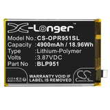 3,87V, Li-Polymère, 4900mAh, Batterie de smartphone compatible avec Oppo, Blp951, Realme 10 Pro+, Rmx3686, 18,96Wh Mobile, Smartphone Cameron Sino Technology Limited (Smartphone)