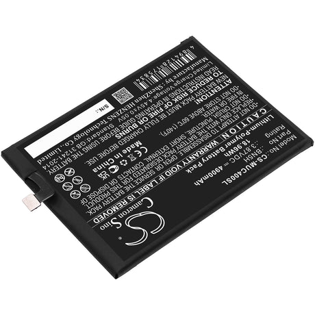 3.87V, Li-Polymer, 4900mAh, SmartPhone battery fits Xiaomi, Poco, Redmi, Bn5h, M4 5g, Mzb0brzin, 18.96Wh Mobile, SmartPhone Cameron Sino Technology Limited (Smartphone)