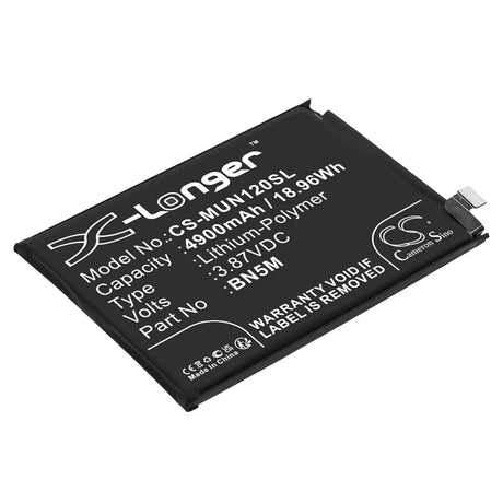 3.87V, Li-Polymer, 4900mAh, SmartPhone battery fits Redmi, Bn5m, 23021raa2g, 23021raa2y, 18.96Wh Mobile, SmartPhone Cameron Sino Technology Limited (Smartphone)
