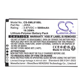 3.87V, Li-Polymer, 5000mAh, Payment Terminal battery fits Geenk, G3, 19.35Wh Payment Terminal Cameron Sino Technology Limited