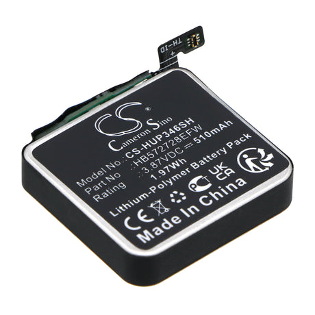 3.87V, Li-Polymer, 510mAh, Smartwatch battery fits Huawei, Hb572728efw, Watch Gt3 Pro 46mm, 1.97Wh Smartwatch Cameron Sino Technology Limited