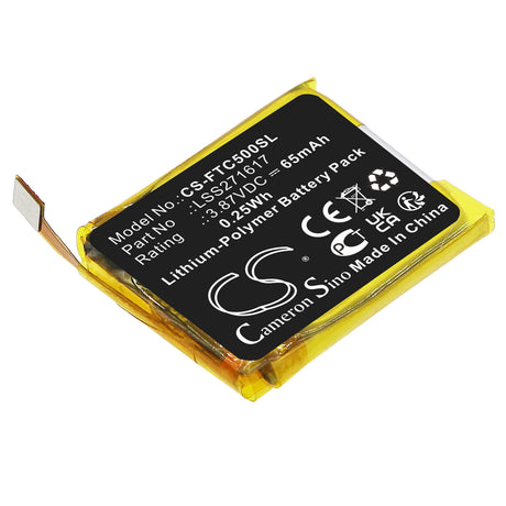 3.87V, Li-Polymer, 65mAh, Smartwatch battery fits Fitbit, Lss271617, Charge 5, 0.25Wh Smartwatch Cameron Sino Technology Limited