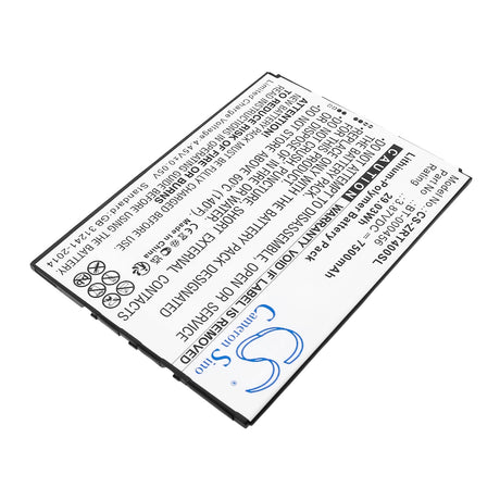3.87V, Li-Polymer, 7500mAh, Tablet battery fits Zebra, Et40, Zt45, 29.03Wh Tablet Cameron Sino Technology Limited