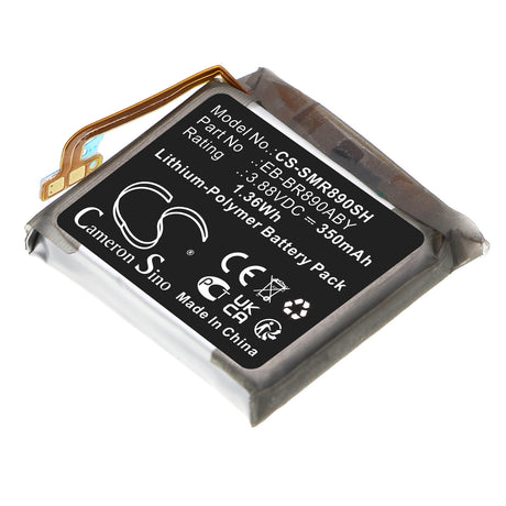 3.88V, Li-Polymer, 350mAh, Smartwatch battery fits Samsung, Eb-br870aby, Galaxy Watch4 Classic 46mm, Sm-r870, 1.36Wh Smartwatch Cameron Sino Technology Limited