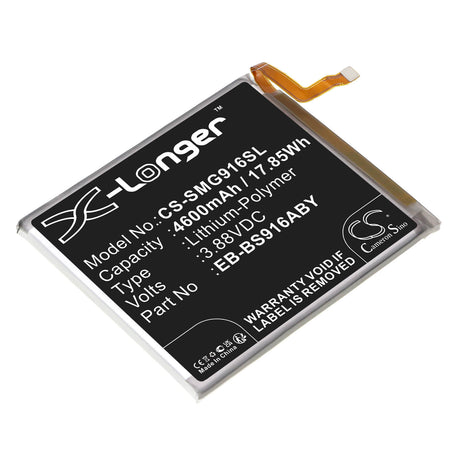 3.88V, Li-Polymer, 4600mAh, SmartPhone battery fits Samsung, Eb-bs916aby, Galaxy S23 Plus, Galaxy S23+, 17.85Wh Mobile, SmartPhone Cameron Sino Technology Limited (Smartphone)