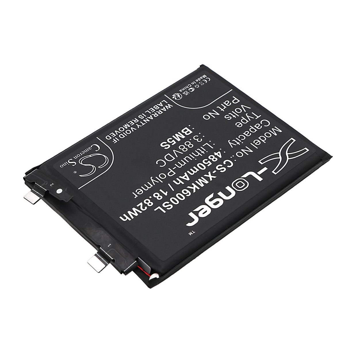 3.88V, Li-Polymer, 4850mAh, SmartPhone battery fits Xiaomi, Bm5s, 13t Pro, K60, 18.82Wh Mobile, SmartPhone Cameron Sino Technology Limited (Smartphone)