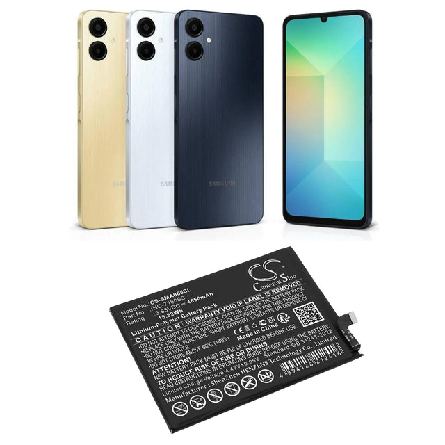 3,88V, Li-Polymer, 4850mAh, Mobile, Batterie de smartphone compatible avec Samsung, Galaxy A06, Sm-a065f, 18,82Wh Mobile, Smartphone Cameron Sino Technology Limited (Smartphone)