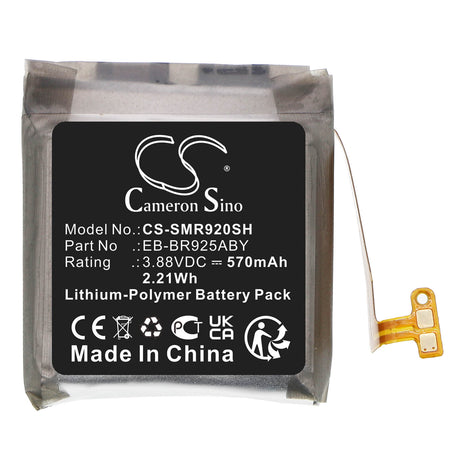 3.88V, Li-Polymer, 570mAh, Smartwatch battery fits Samsung, Eb-br925aby, Galaxy Watch 5 Pro 45mm, Sm-r920, 2.21Wh Smartwatch Cameron Sino Technology Limited