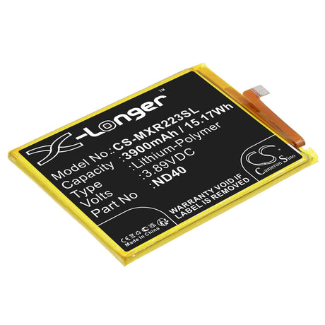 3.89V, Li-Polymer, 3900mAh, SmartPhone battery fits Motorola, Nd40, Moto Edge 30, Moto Edge 30 5g, 15.17Wh Mobile, SmartPhone Cameron Sino Technology Limited (Smartphone)