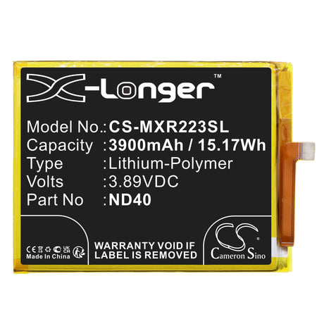 3.89V, Li-Polymer, 3900mAh, SmartPhone battery fits Motorola, Nd40, Moto Edge 30, Moto Edge 30 5g, 15.17Wh Mobile, SmartPhone Cameron Sino Technology Limited (Smartphone)