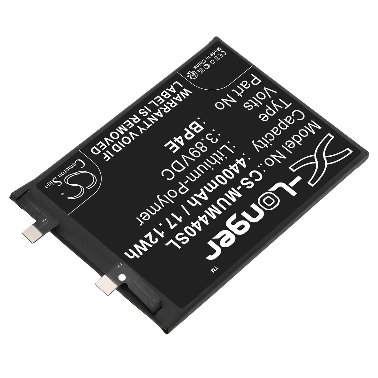3.89V, Li-Polymer, 4400mAh, SmartPhone battery fits Xiaomi, Bp4e, 13 Lite, 17.12Wh Mobile, SmartPhone Cameron Sino Technology Limited (Smartphone)