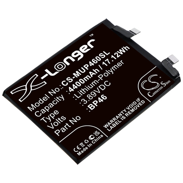 3.89V, Li-Polymer, 4400mAh, SmartPhone battery fits Xiaomi, Bp46, 2112123ac, 2112123ag, 17.12Wh Mobile, SmartPhone Cameron Sino Technology Limited (Smartphone)
