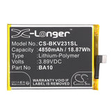 3.89V, Li-Polymer, 4850mAh, SmartPhone battery fits Vivo, Ba10, V2310, V2318a, 18.87Wh Mobile, SmartPhone Cameron Sino Technology Limited (Smartphone)