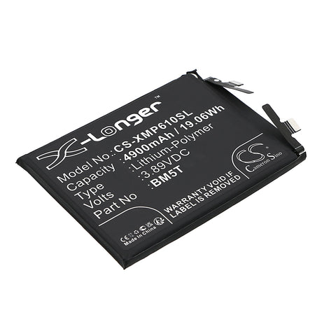 3.89V, Li-Polymer, 4900mAh, SmartPhone battery fits Poco, Xiaomi, Bm5t, X6 Pro, 19.06Wh Mobile, SmartPhone Cameron Sino Technology Limited (Smartphone)